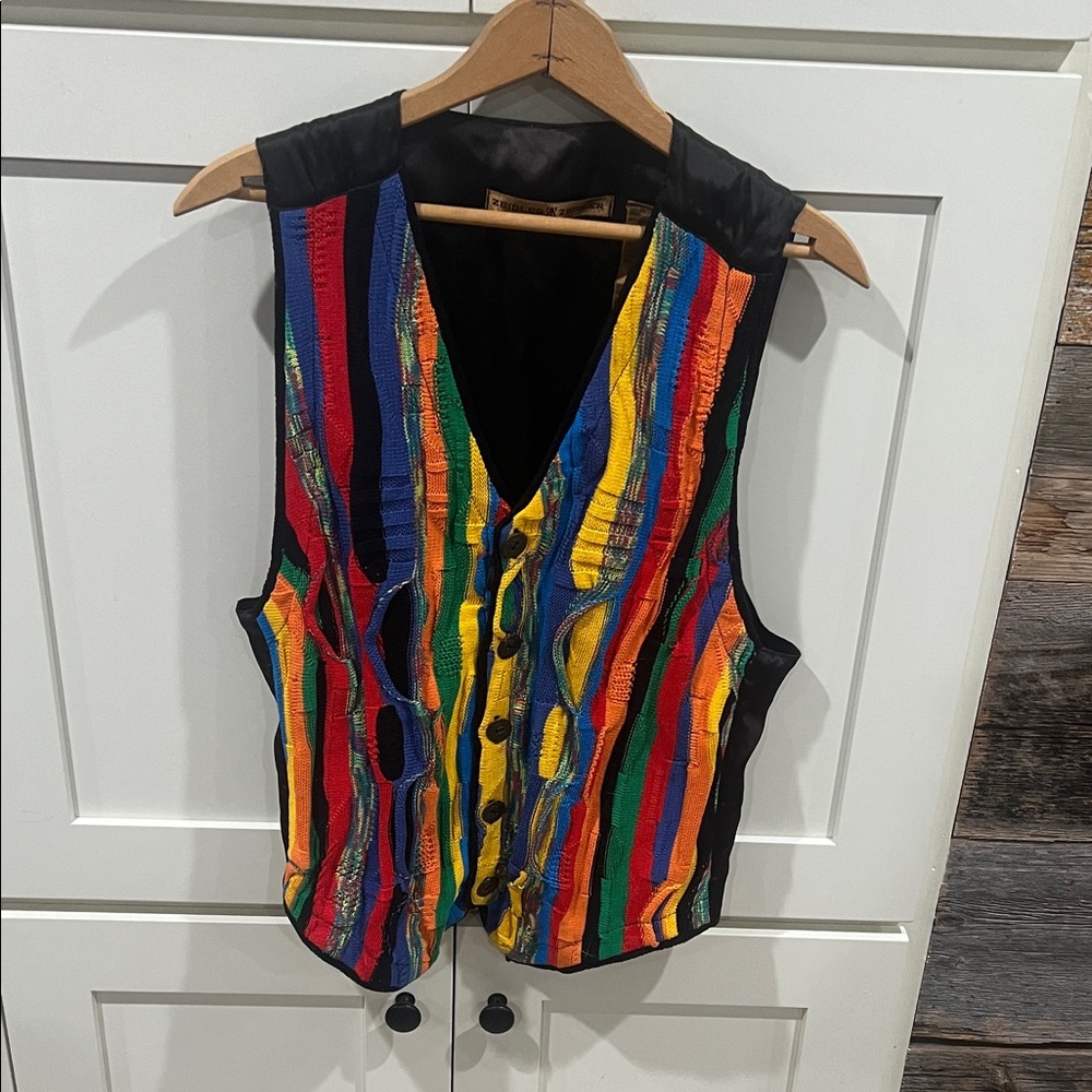 *Rare* Vintage Zeidler & Zeidler Multicolor 80s cotton Vest